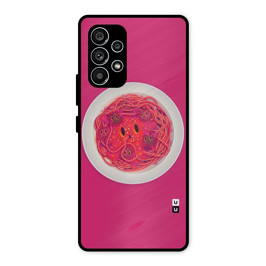 Pasta Cute Metal Back Case for Galaxy A53 5G