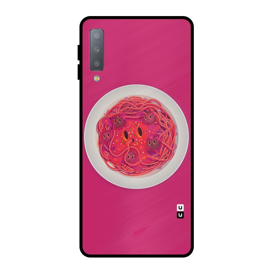 Pasta Cute Metal Back Case for Galaxy A7 (2018)