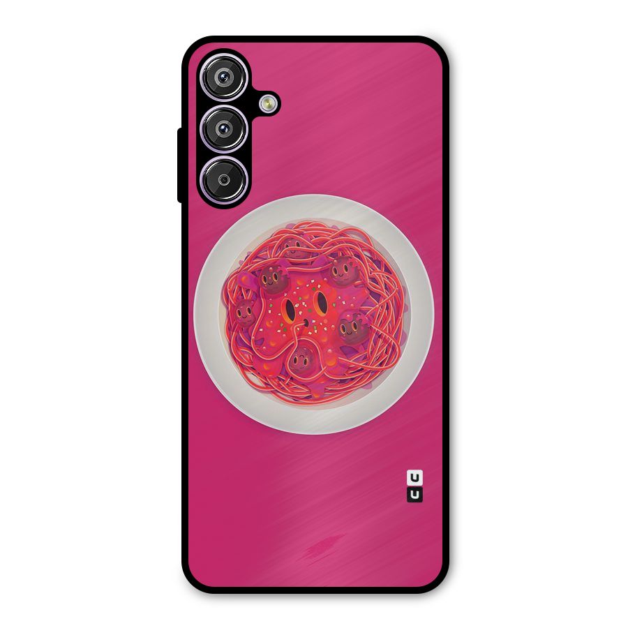 Pasta Cute Metal Back Case for Galaxy M15