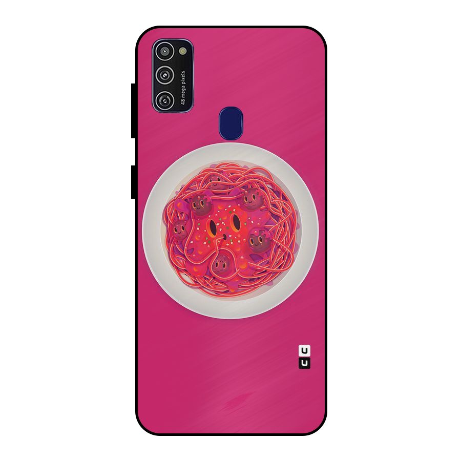 Pasta Cute Metal Back Case for Galaxy M21