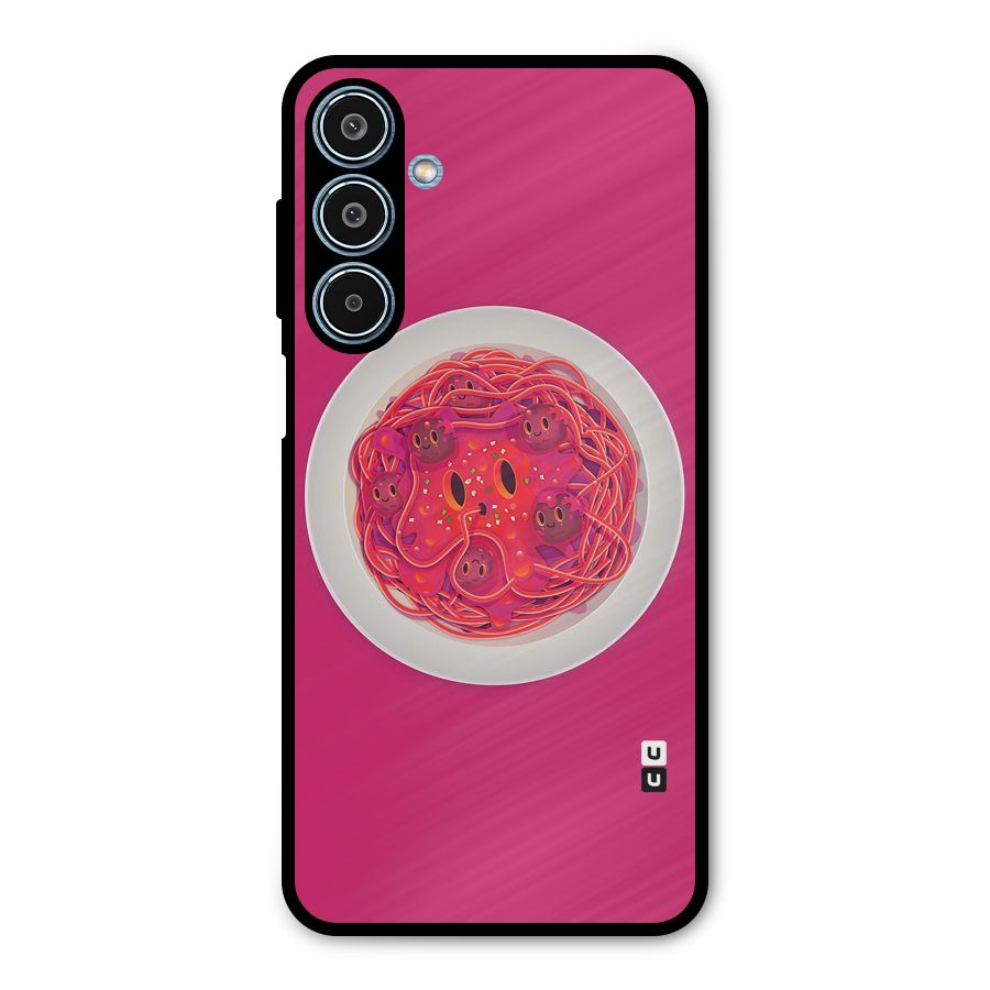 Pasta Cute Metal Back Case for Galaxy M35