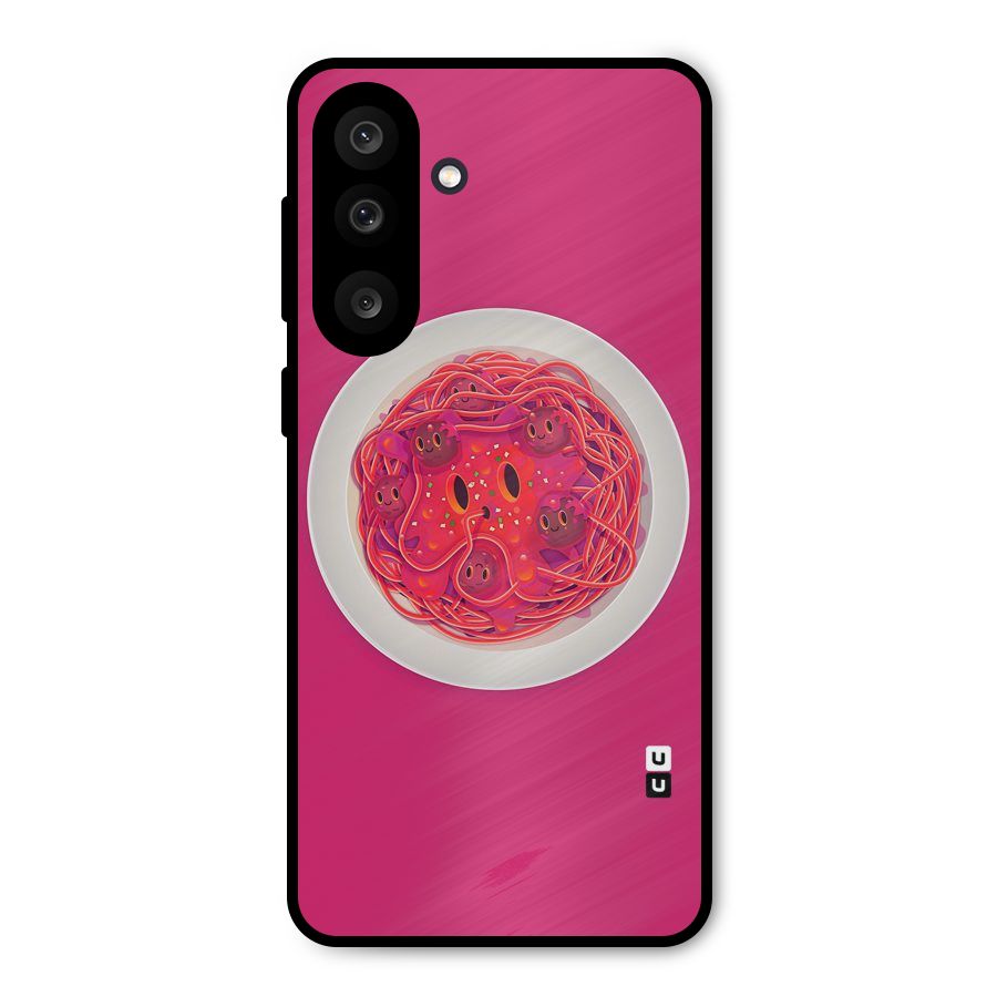 Pasta Cute Metal Back Case for Galaxy M56
