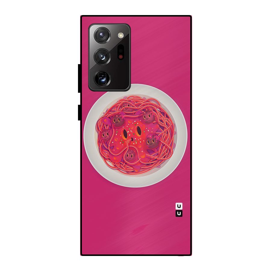Pasta Cute Metal Back Case for Galaxy Note 20 Ultra