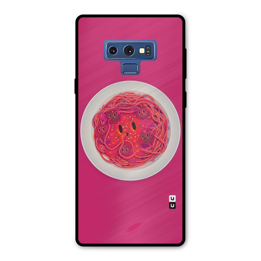 Pasta Cute Metal Back Case for Galaxy Note 9
