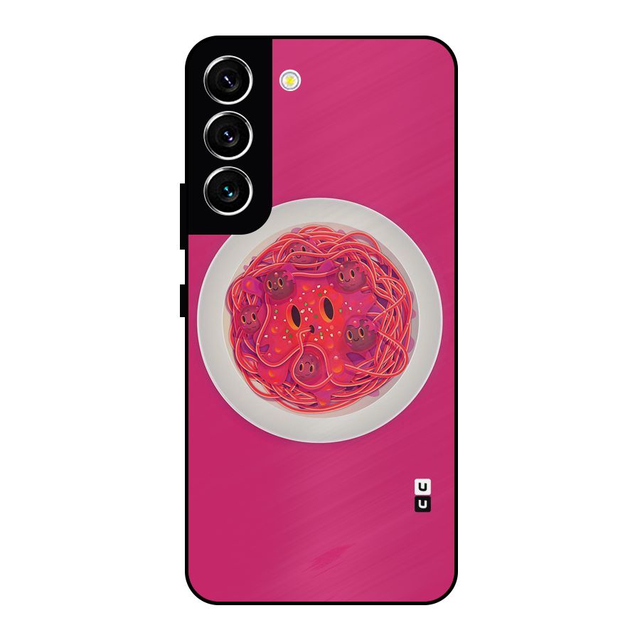 Pasta Cute Metal Back Case for Galaxy S22 5G