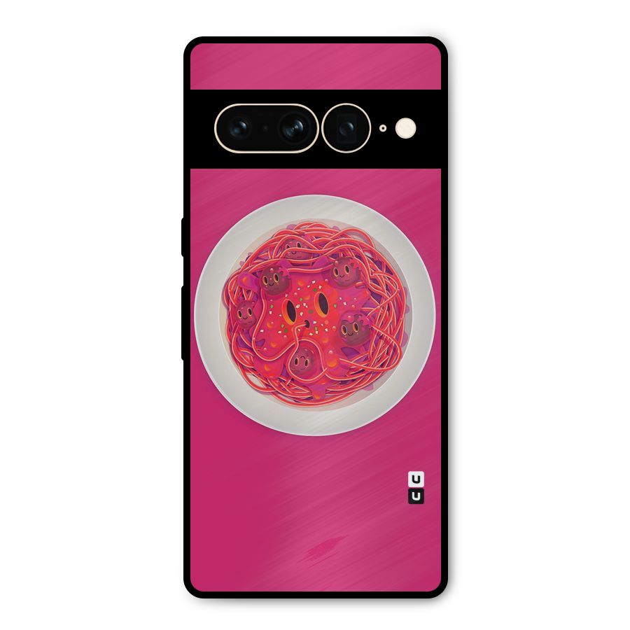 Pasta Cute Metal Back Case for Google Pixel 7 Pro