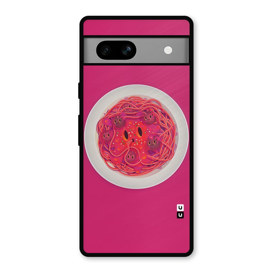 Pasta Cute Metal Back Case for Google Pixel 7a