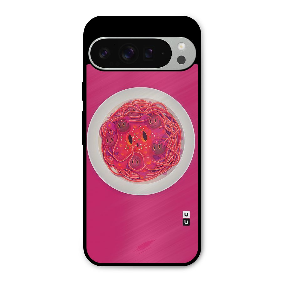 Pasta Cute Metal Back Case for Google Pixel 9 Pro XL