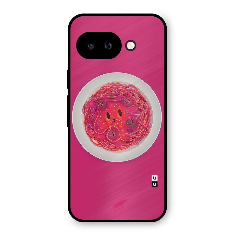 Pasta Cute Metal Back Case for Google Pixel 9a