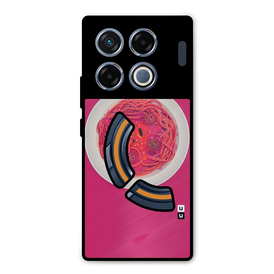 Pasta Cute Metal Back Case for Infinix GT 20 Pro