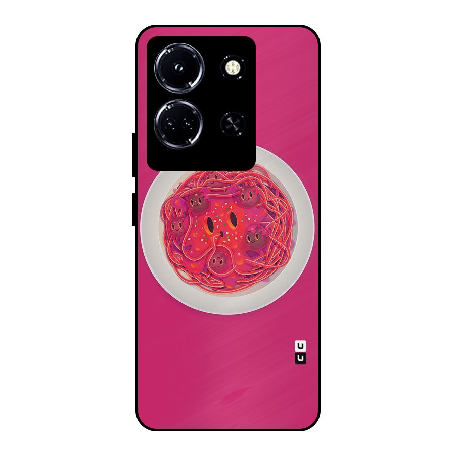 Pasta Cute Metal Back Case for Infinix Note 30 5G