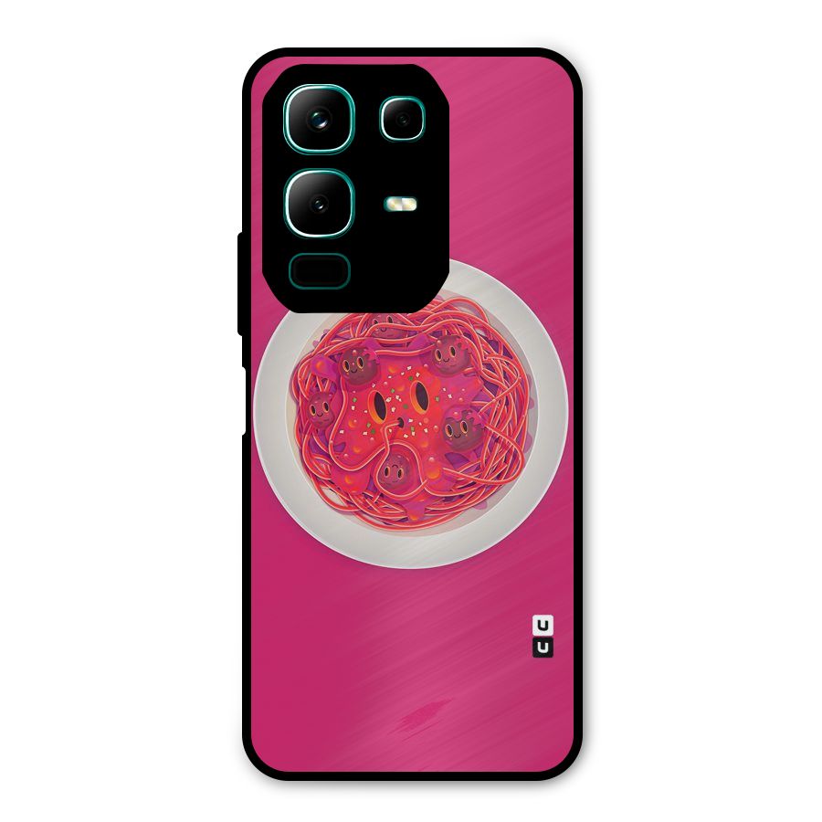 Pasta Cute Metal Back Case for Infinix Note 50x