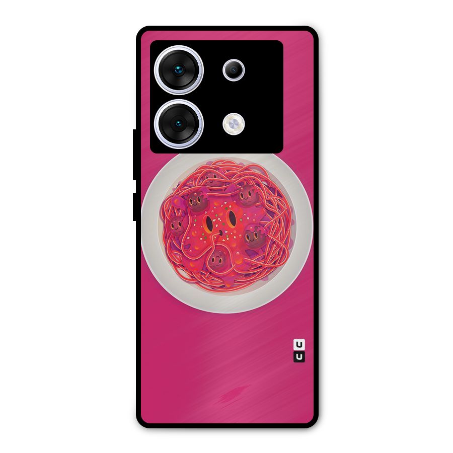 Pasta Cute Metal Back Case for Infinix Zero 30 5G