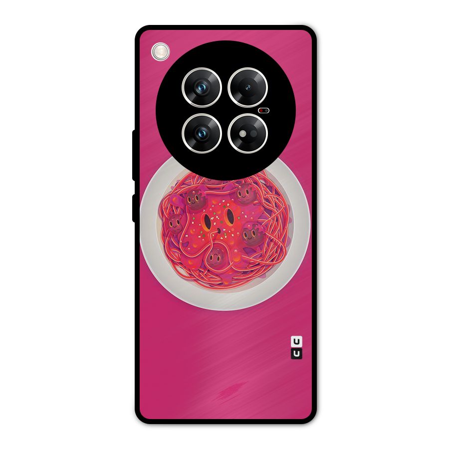 Pasta Cute Metal Back Case for Infinix Zero 40 5G