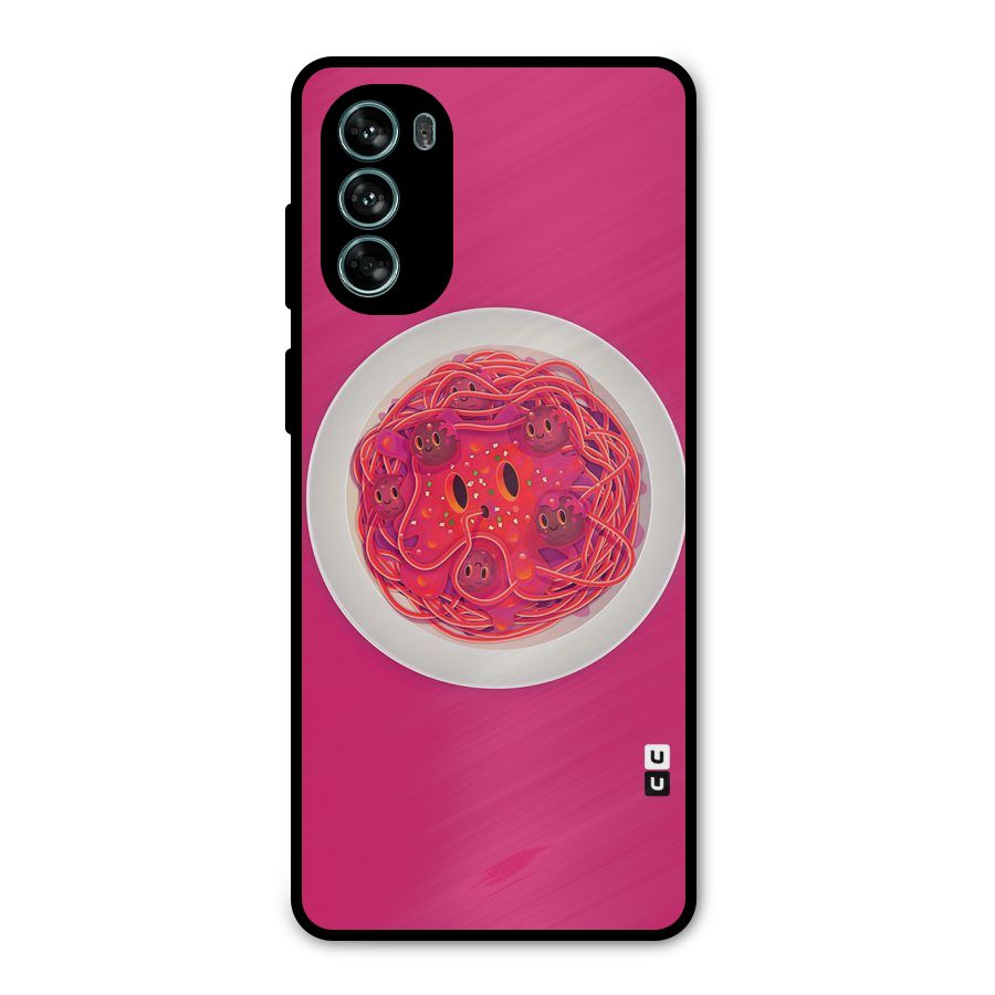 Pasta Cute Metal Back Case for Moto G62