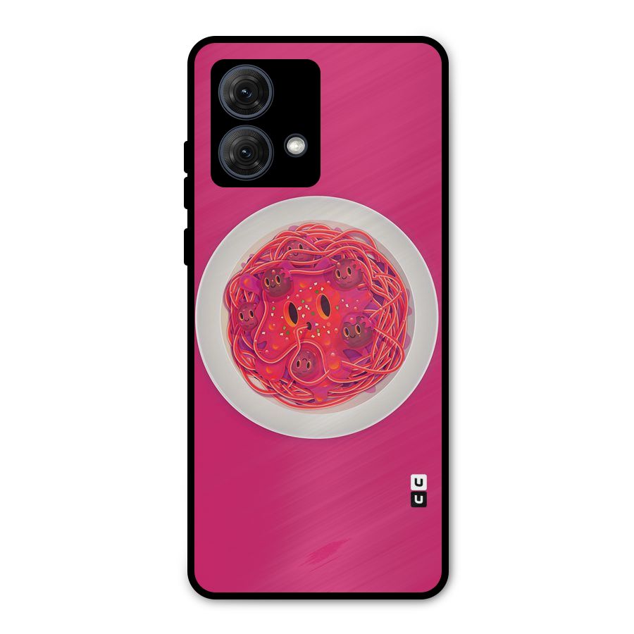 Pasta Cute Metal Back Case for Moto G84