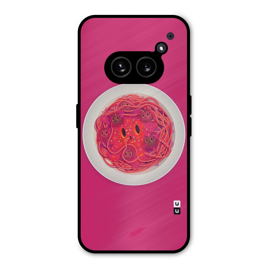 Pasta Cute Metal Back Case for Nothing Phone 2a Plus