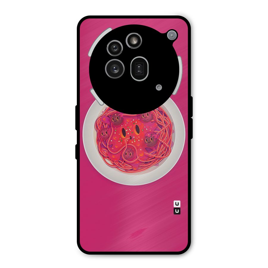 Pasta Cute Metal Back Case for Nothing Phone 3a Pro