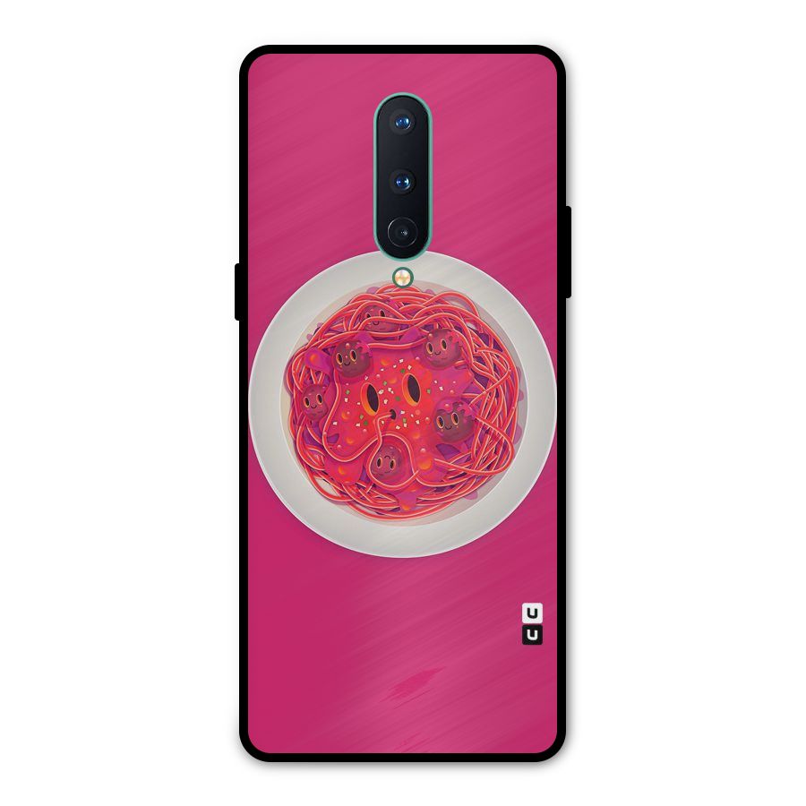 Pasta Cute Metal Back Case for OnePlus 8