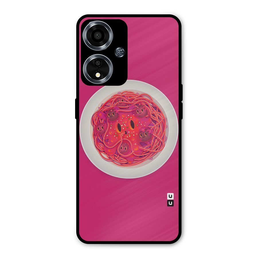 Pasta Cute Metal Back Case for Oppo A59