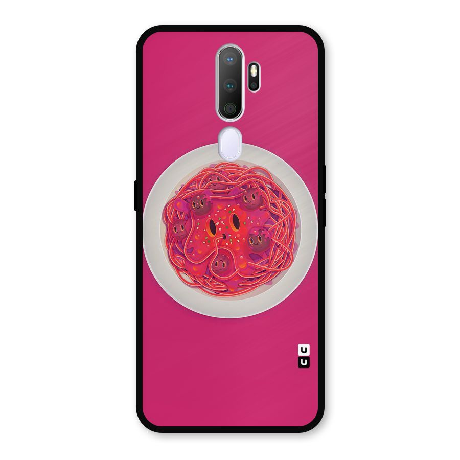 Pasta Cute Metal Back Case for Oppo A5 (2020)