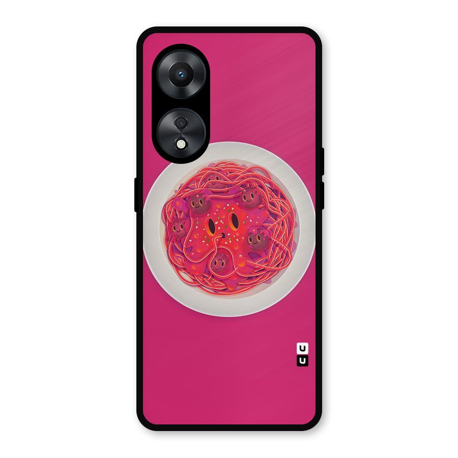 Pasta Cute Metal Back Case for Oppo A78