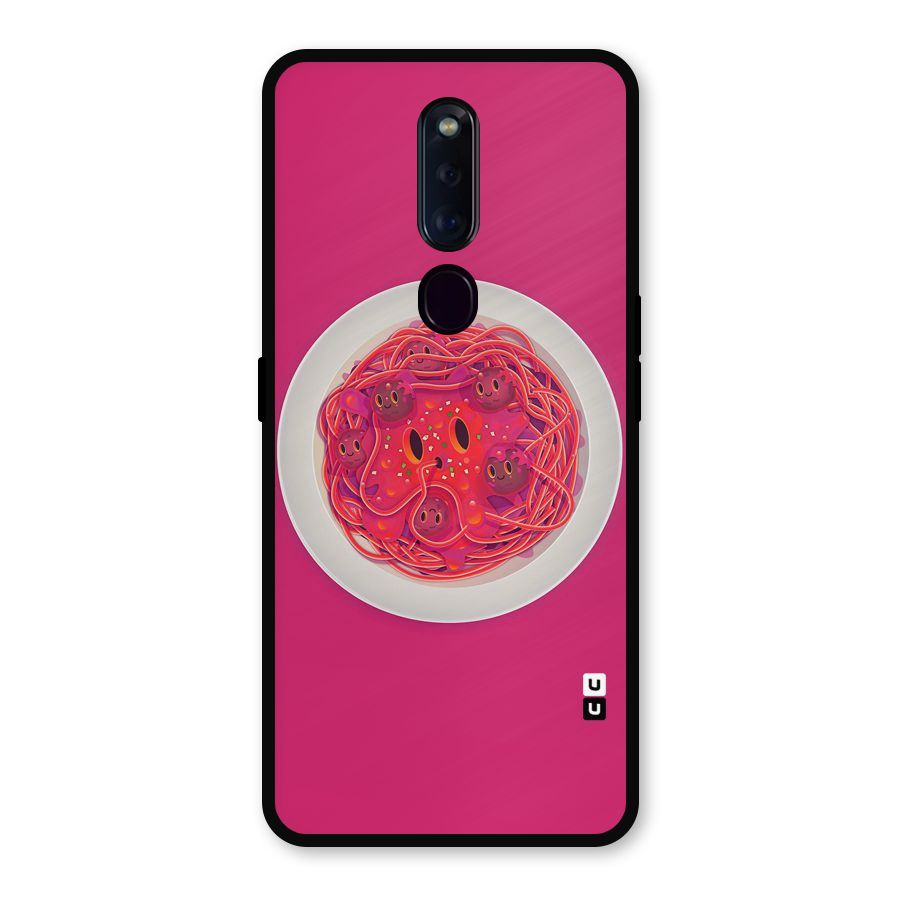 Pasta Cute Metal Back Case for Oppo F11 Pro