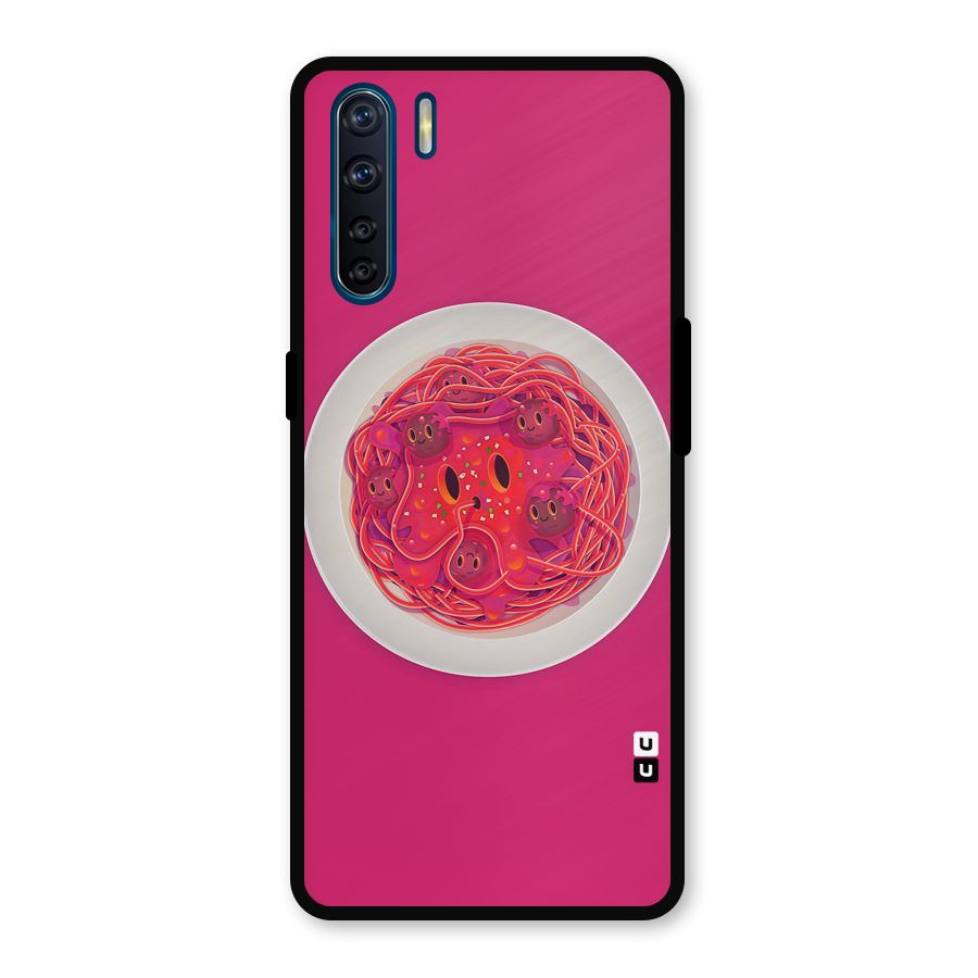 Pasta Cute Metal Back Case for Oppo F15