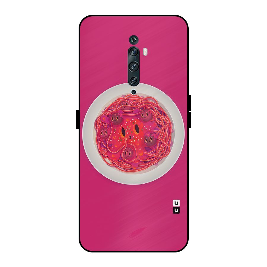 Pasta Cute Metal Back Case for Oppo Reno2 Z