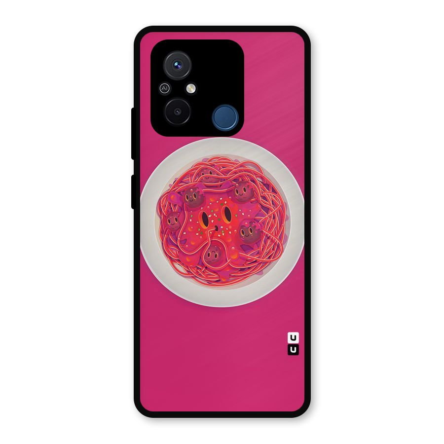 Pasta Cute Metal Back Case for Poco C55