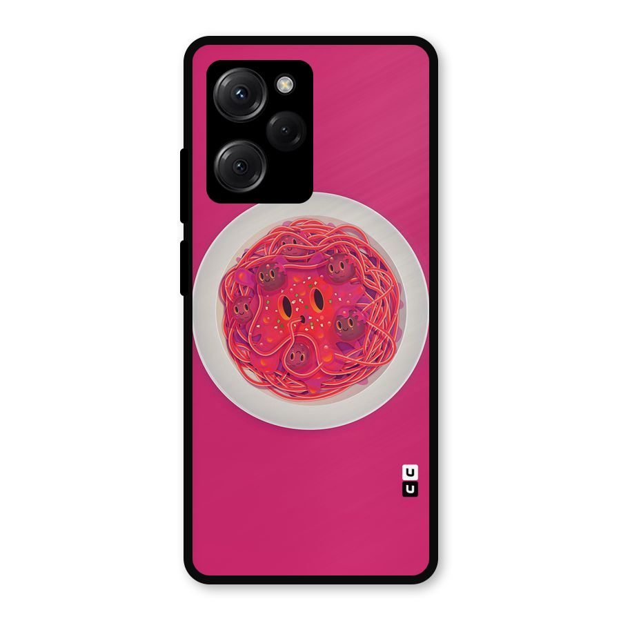 Pasta Cute Metal Back Case for Poco X5 Pro