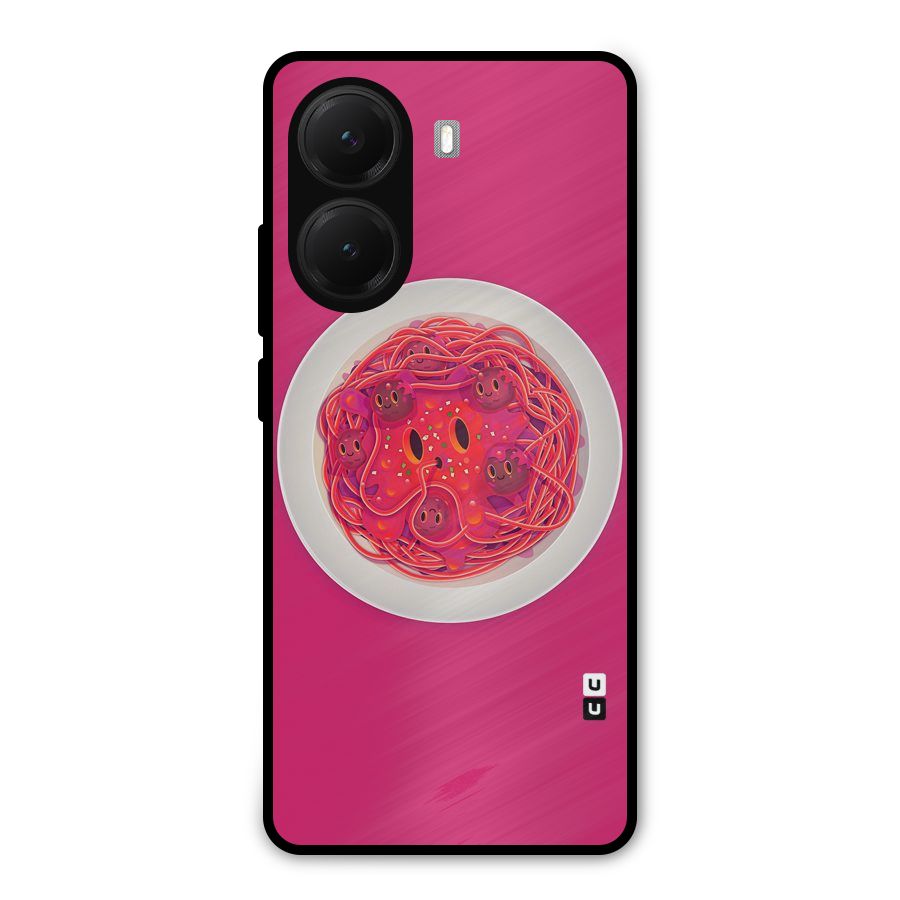 Pasta Cute Metal Back Case for Poco X7 Pro