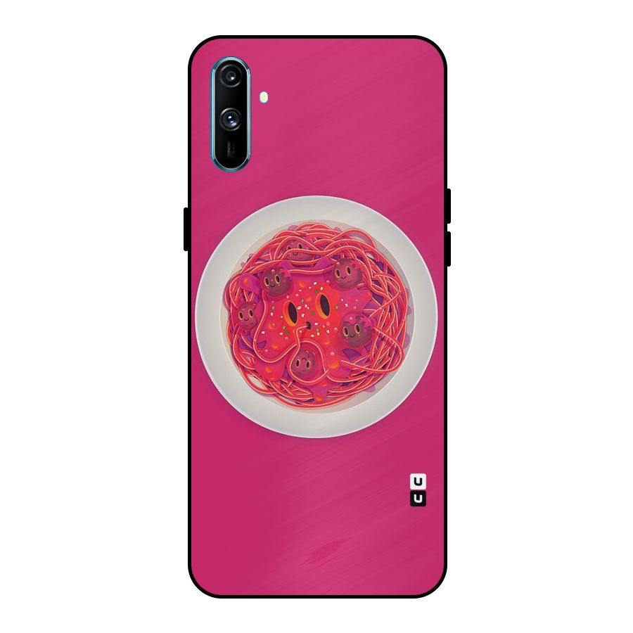 Pasta Cute Metal Back Case for Realme C3