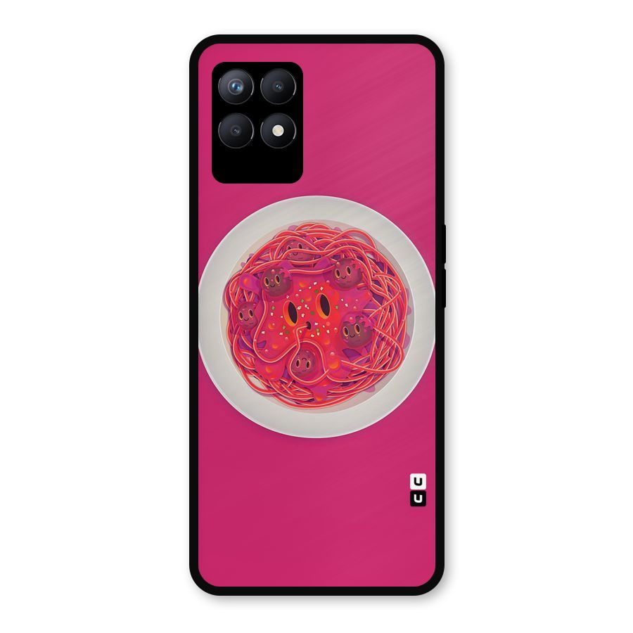 Pasta Cute Metal Back Case for Realme Narzo 50
