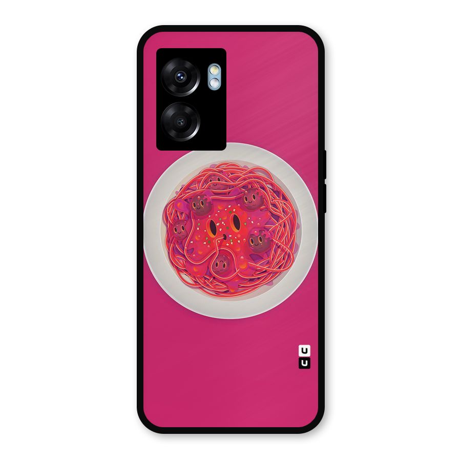 Pasta Cute Metal Back Case for Realme Narzo 50 5G
