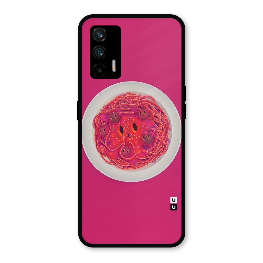 Pasta Cute Metal Back Case for Realme X7 Max