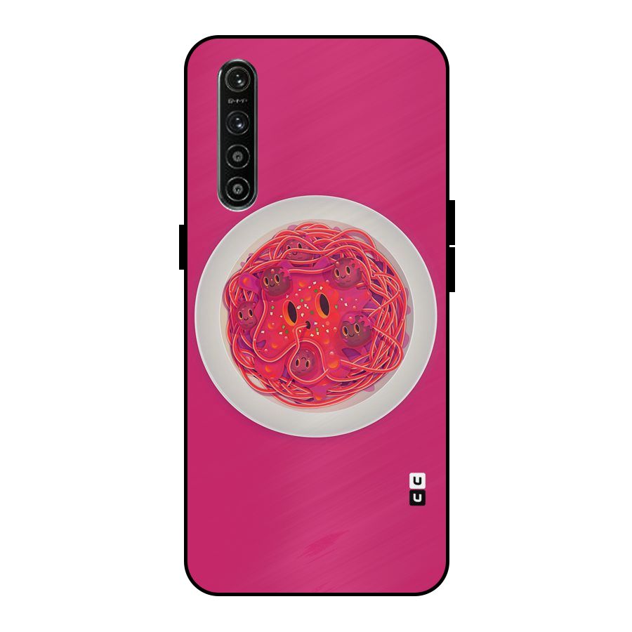 Pasta Cute Metal Back Case for Realme XT