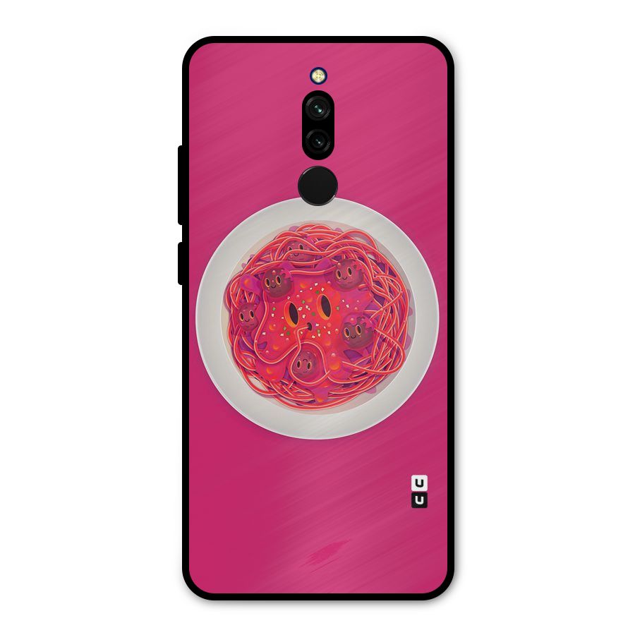 Pasta Cute Metal Back Case for Redmi 8