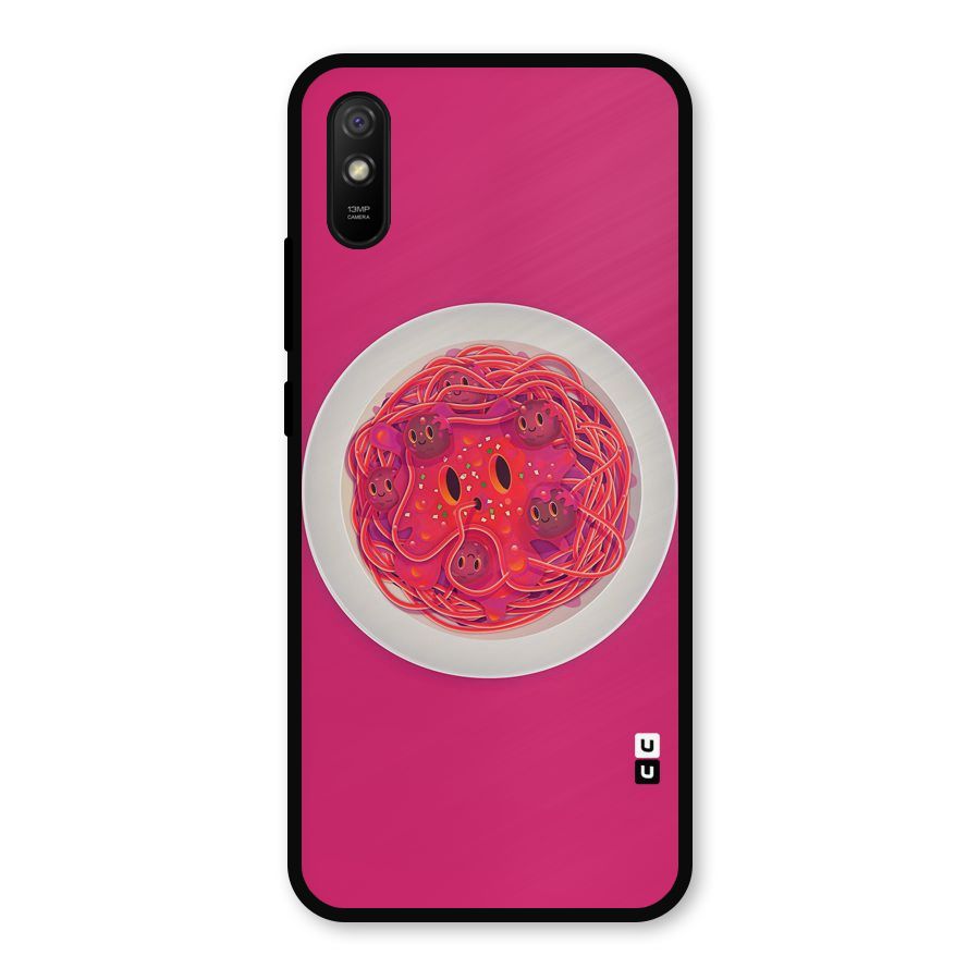 Pasta Cute Metal Back Case for Redmi 9i
