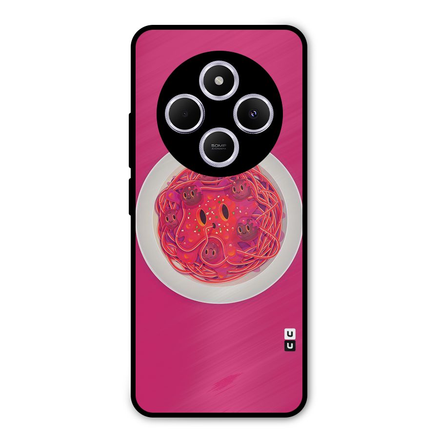Pasta Cute Metal Back Case for Redmi A4