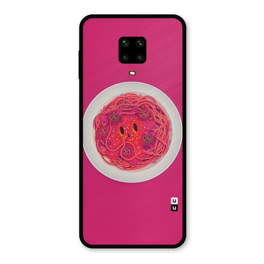 Pasta Cute Metal Back Case for Redmi Note 10 Lite