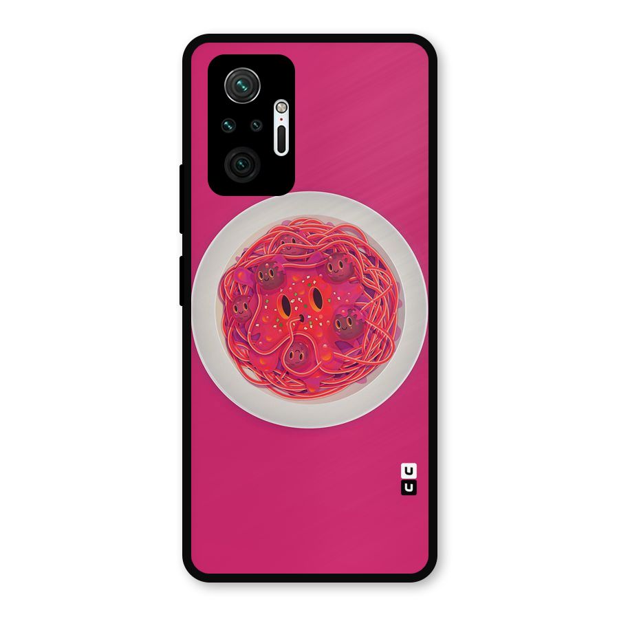Pasta Cute Metal Back Case for Redmi Note 10 Pro Max