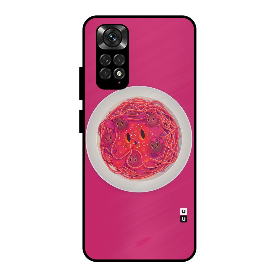 Pasta Cute Metal Back Case for Redmi Note 11 Pro Plus 5G