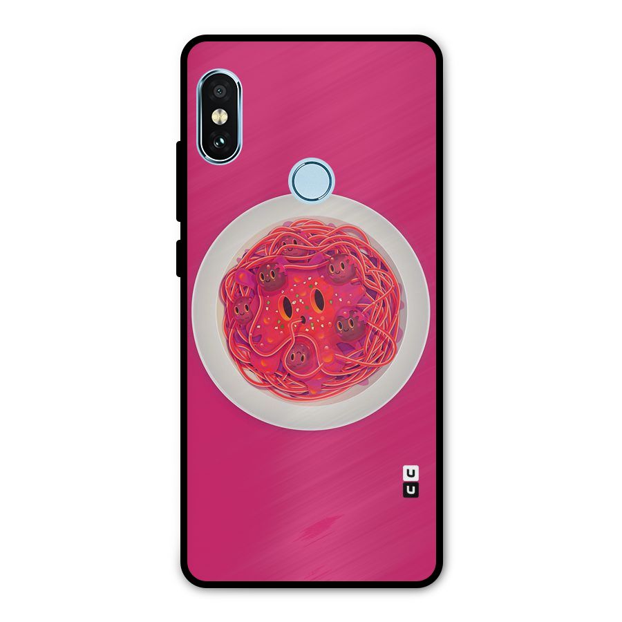 Pasta Cute Metal Back Case for Redmi Note 5 Pro