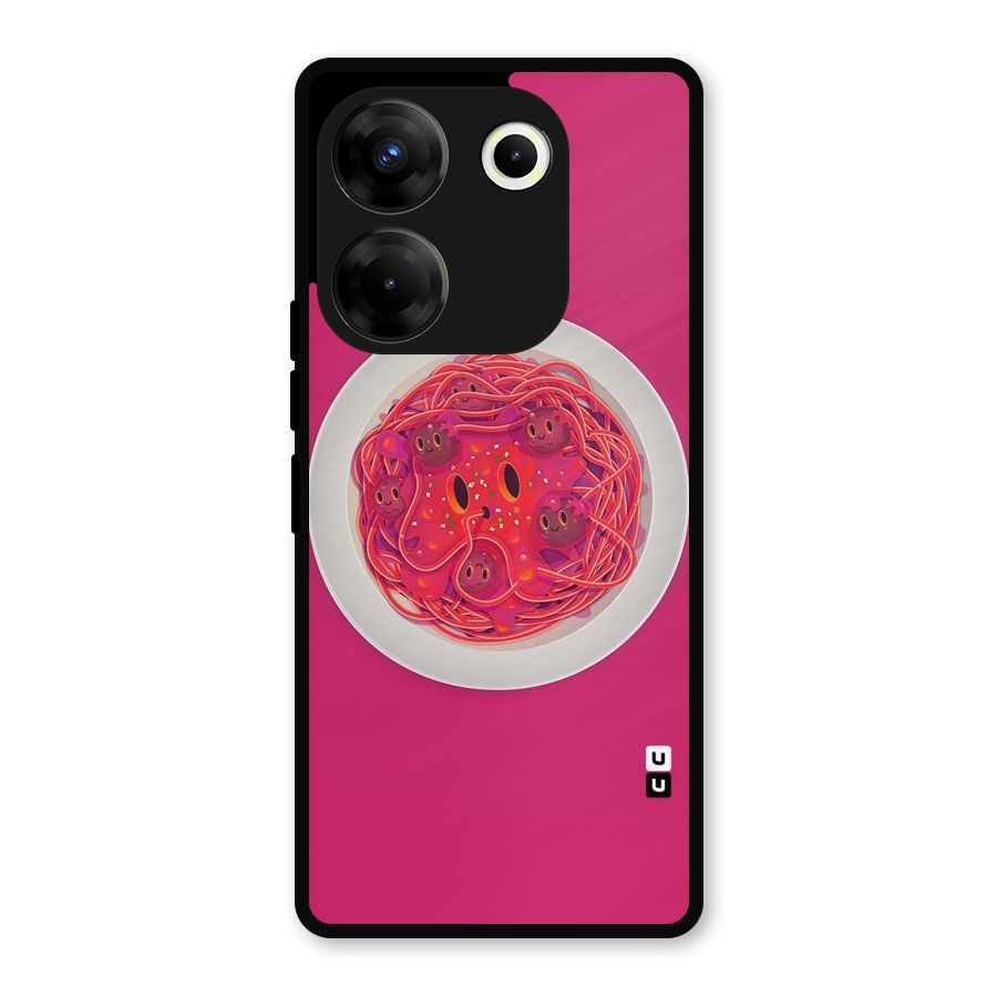 Pasta Cute Metal Back Case for Tecno Camon 20 Pro