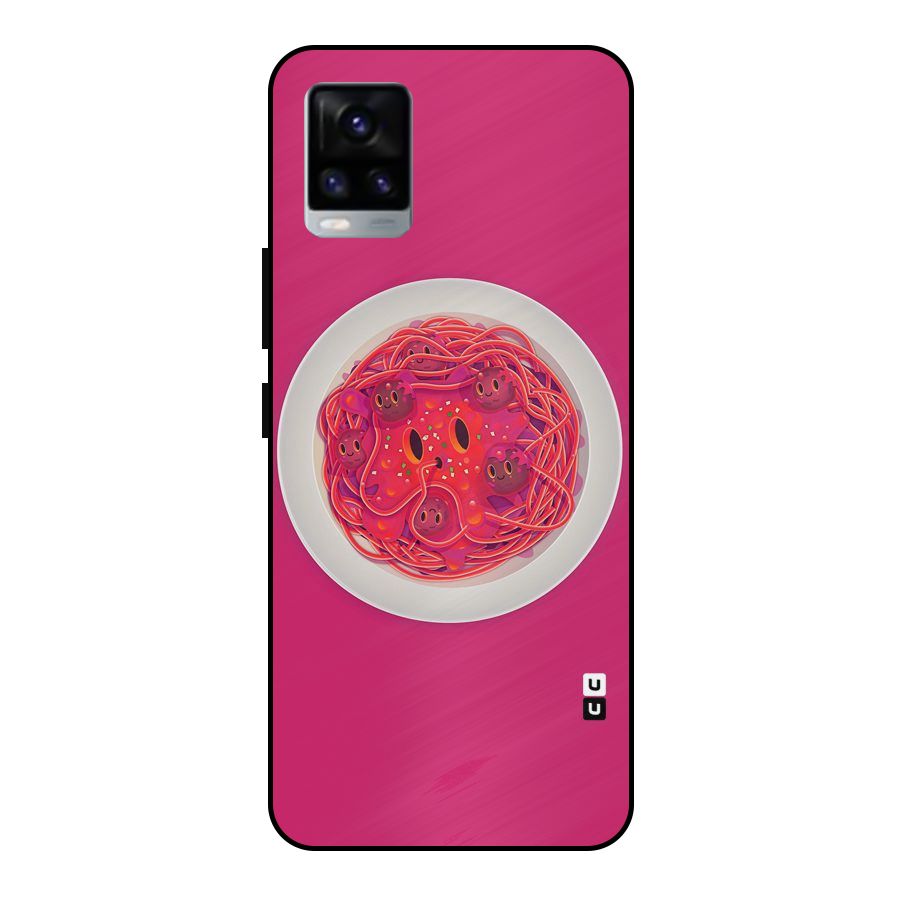 Pasta Cute Metal Back Case for Vivo V20 2021