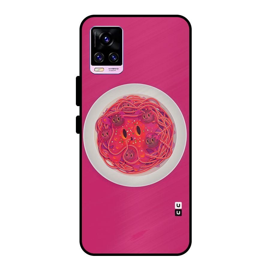 Pasta Cute Metal Back Case for Vivo V20 Pro