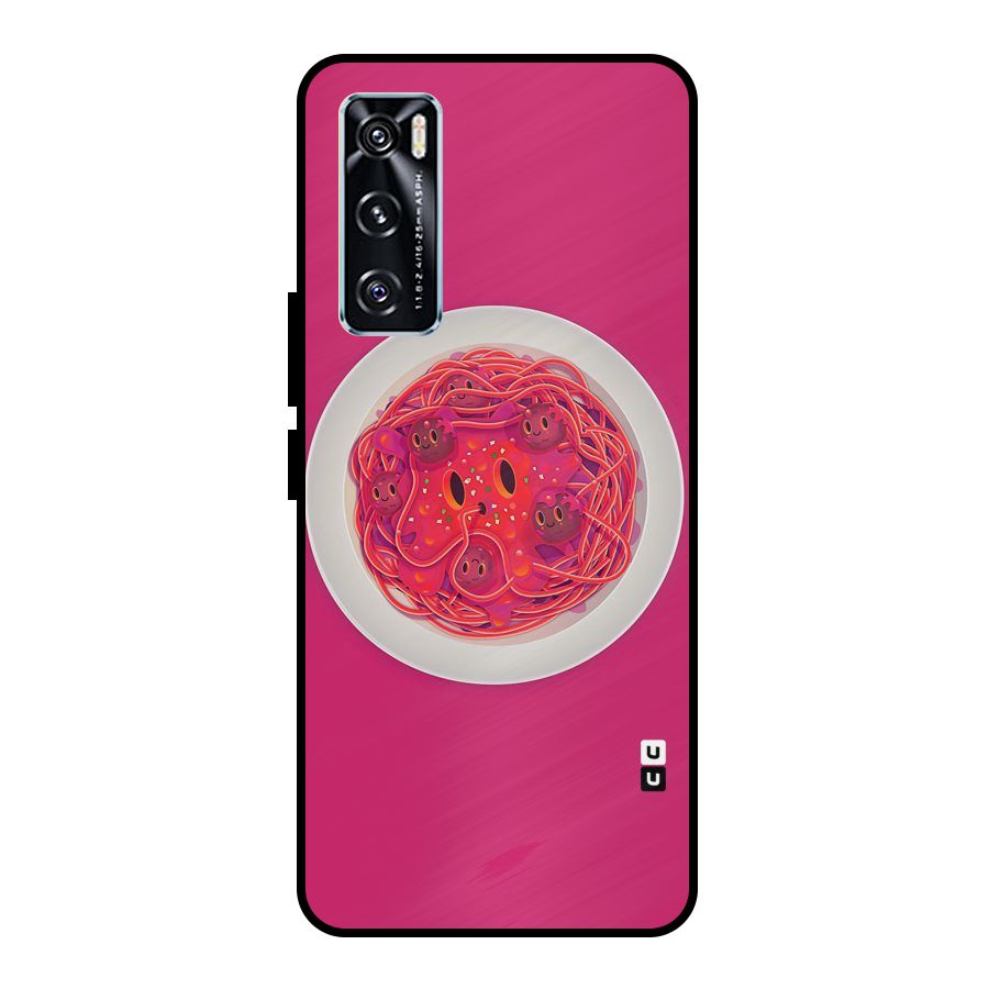 Pasta Cute Metal Back Case for Vivo V20 SE