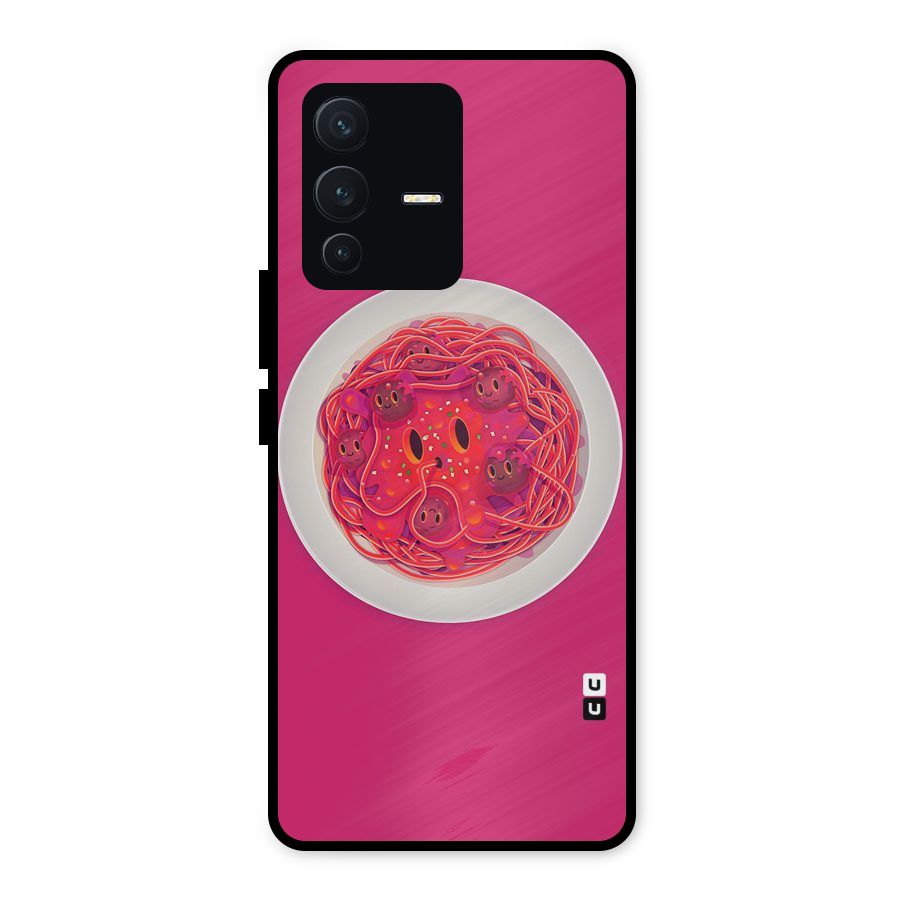 Pasta Cute Metal Back Case for Vivo V23 5G