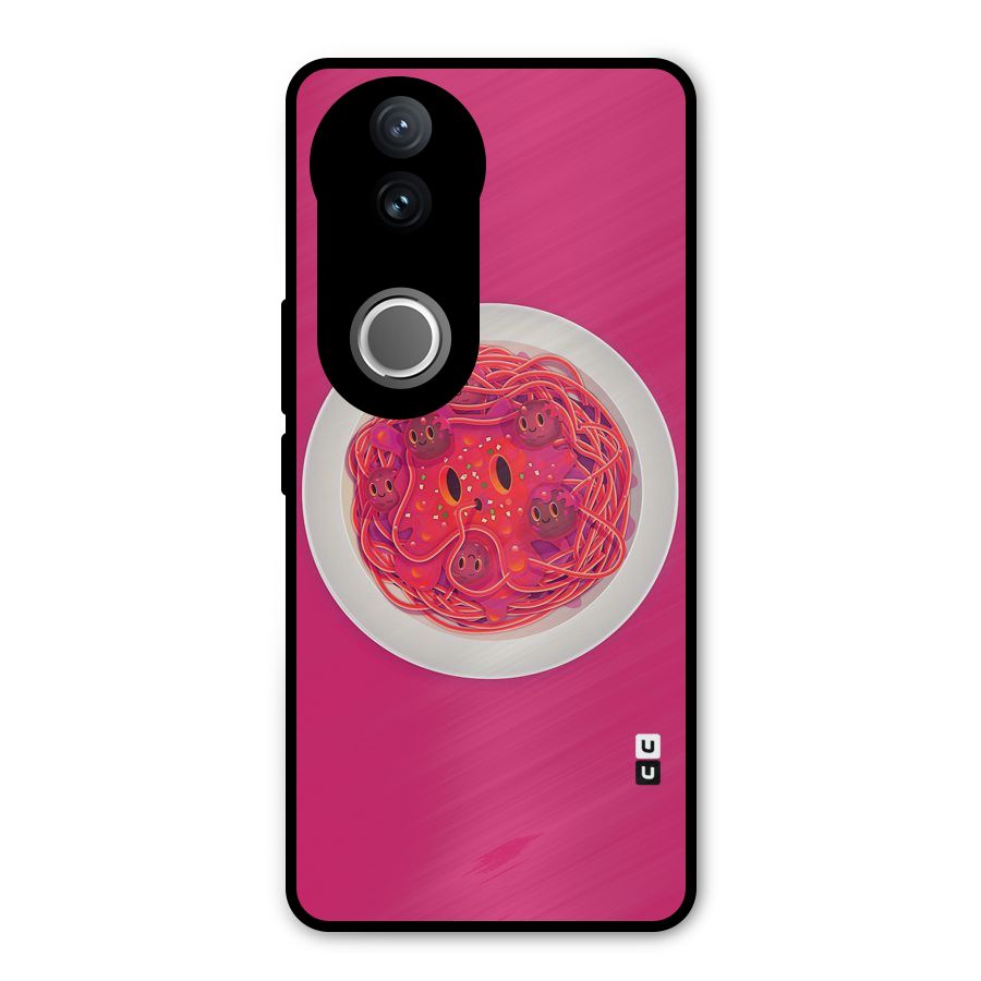 Pasta Cute Metal Back Case for Vivo V50e